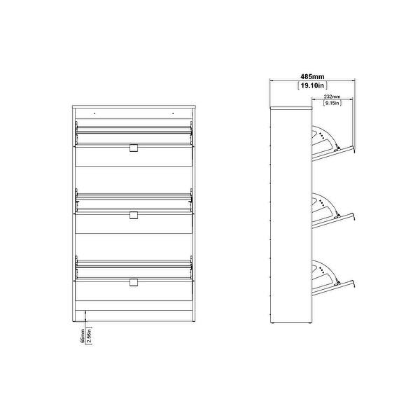 Porch & Den Cambria Scandinavian 3Drawer Shoe Storage Bed