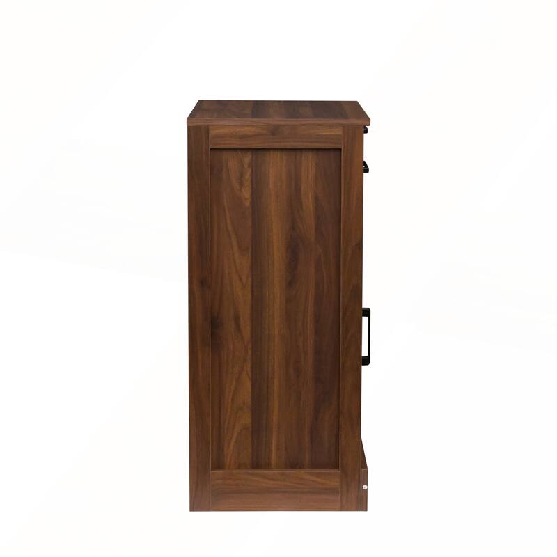 Modular Wine Bar and Buffet Cabinet with Hutch for Dining and Living Rooms