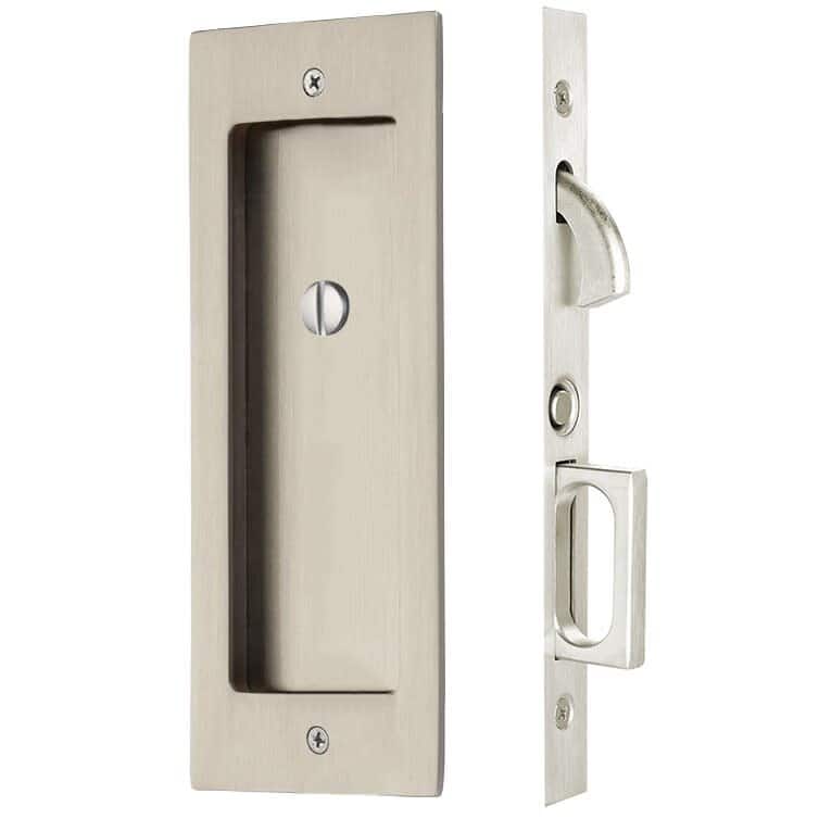 Emtek Modern Rectangular 7-1/4 Inch Privacy Mortise Pocket Door Lock