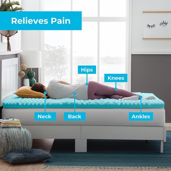Shop Linenspa Essentials Zoned Gel Memory Foam Mattress Topper