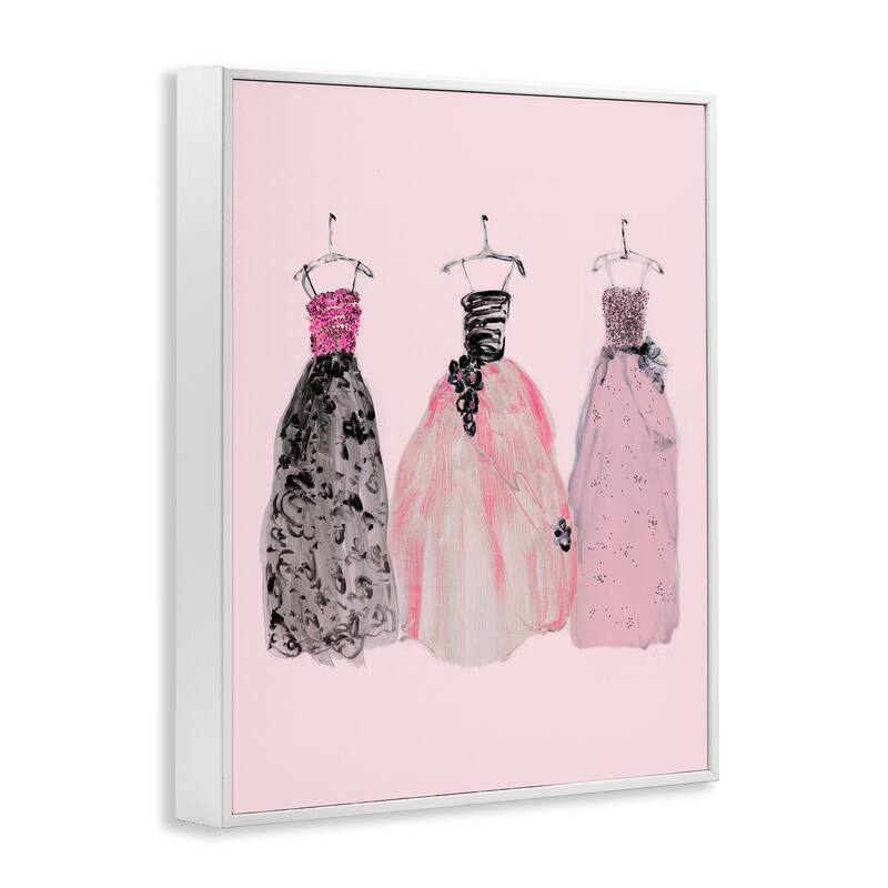 Stupell Trendy Glam Gowns Framed Giclee Art Design By Sally Swatland