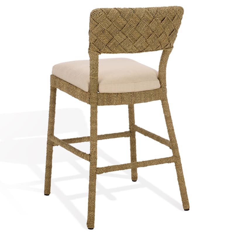 SAFAVIEH Couture Rosemarie Woven Seagrass Counter Stool - 21"W x 22"D x 39"H