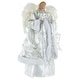 preview thumbnail 7 of 12, 18" Lighted Angel in a Dress Christmas Tree Topper - Warm White Lights
