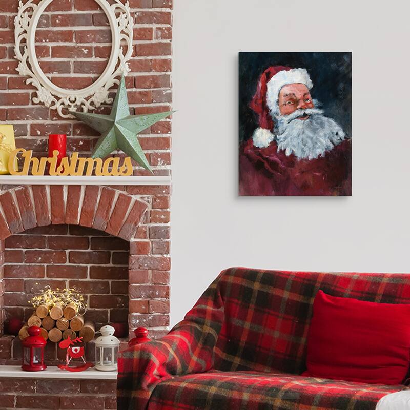 Jolly Santa by Avery Tillmon Canvas Art Print