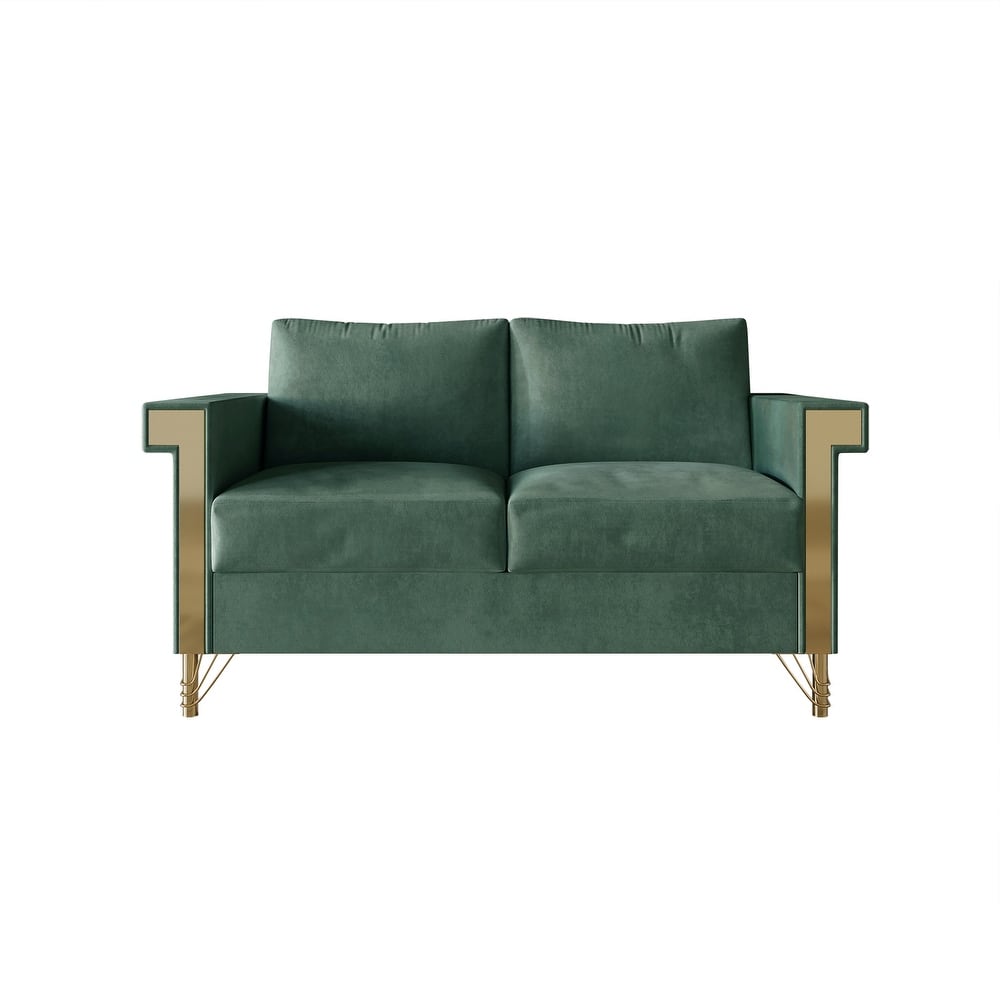 CraftPorch Luxurious Velvet Upholstered Loveseat