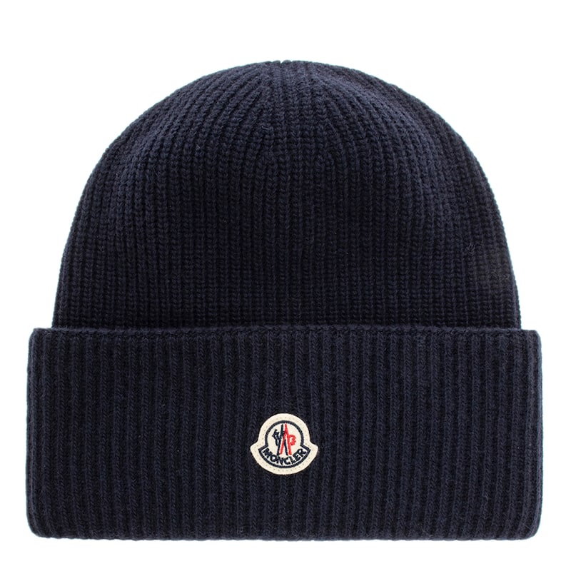 Moncler Logo Wool Beanie - One Size Fits Most