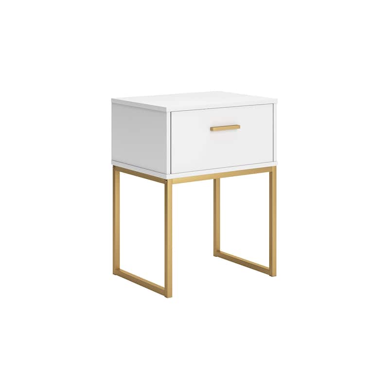 Signature Design by Ashley Socalle White/Gold Nightstand