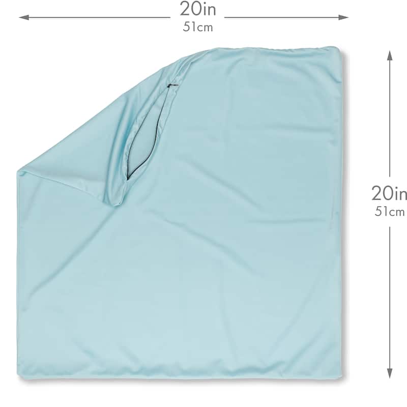 Throw Pillow Cozy Soft Microbead Sweat Baby Blue: 1 Pc