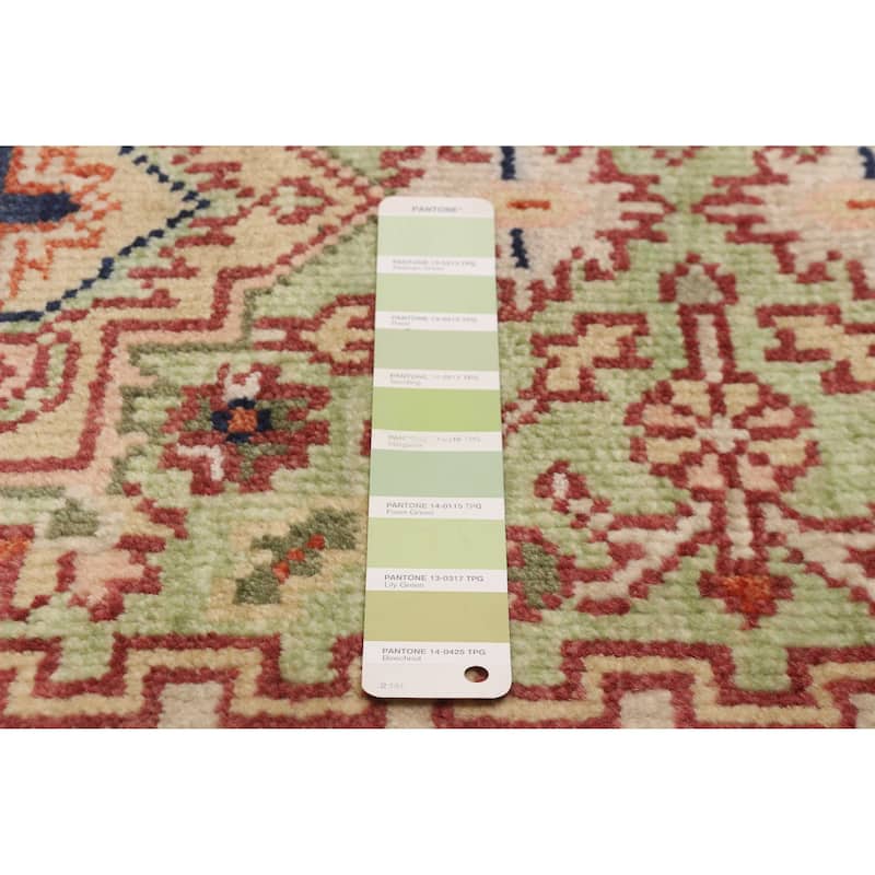 ECARPETGALLERY Hand-knotted Serapi Heritage Light Green Wool Rug - 2'7 x 19'7