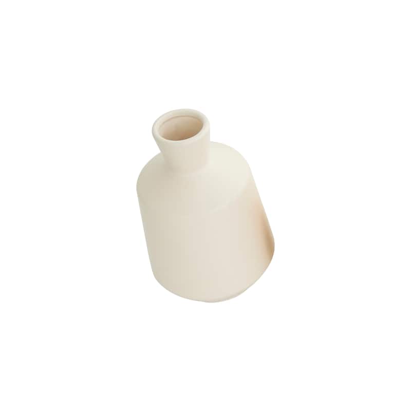 Ceramic Minimalistic Vase - Cream - Roche River Decor - 5"W x 5"L x 8"H
