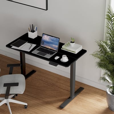 Electric Standing Desk, Dual Motor 3-Stage Leg Adjustable 55x28-inch