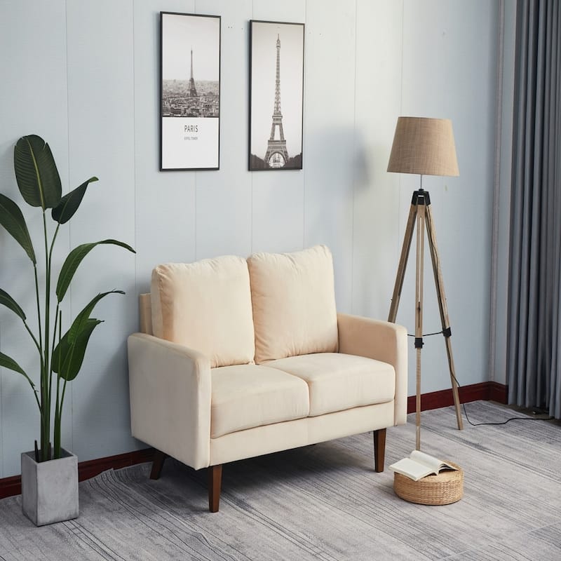 Luxury Sofa, Plush Microfiber, High-Density Foam Comfort