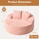 preview thumbnail 20 of 43, XIZZI Modern Round Plush Lounge Sofa with Cushions