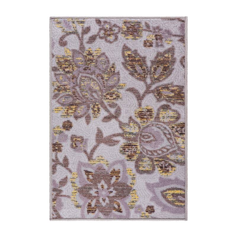 Superior Floral Medallion Sculpted High-Low Pile Polyester Area Rug