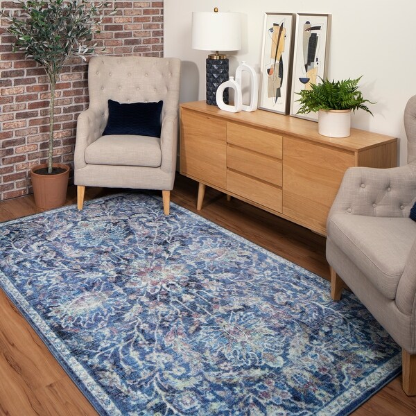 Shop Mohawk Home Elizabeth Medium Blue Area Rug On Sale Overstock
