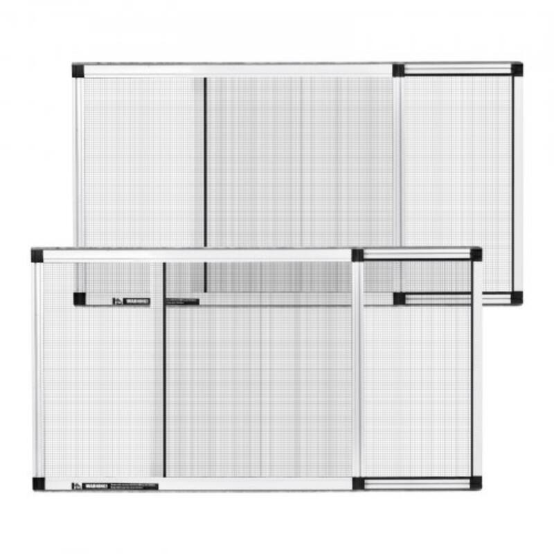 2 Pieces Expandable Window Screens White Adjustable Aluminum Frame High Transparency Mesh - 40” x 15” x 0.7”