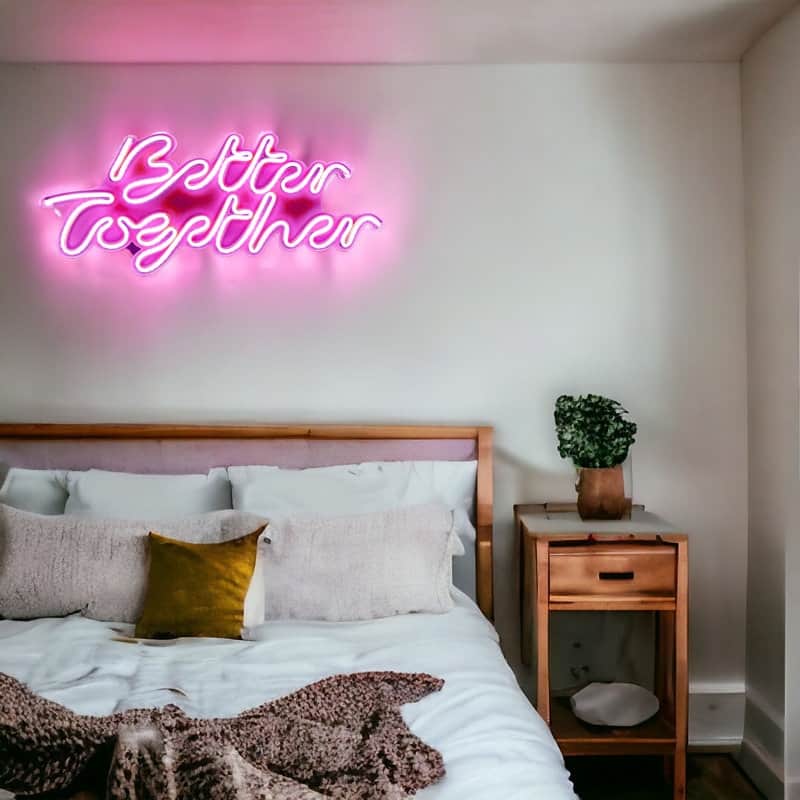 Better Together Led Neon Light Wall Decor Art Pink Bed Bath better-together-led-neon-light-wall-decor-art-pink-bed-bath