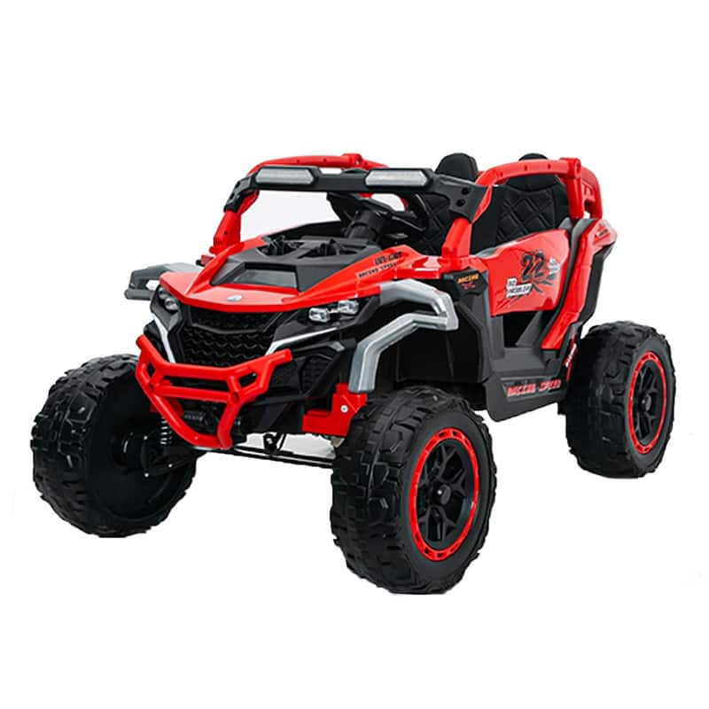 12V 2-Seater Kids Electric UTV Ride-On for Ages 3-6, Red with Remote Control & Music