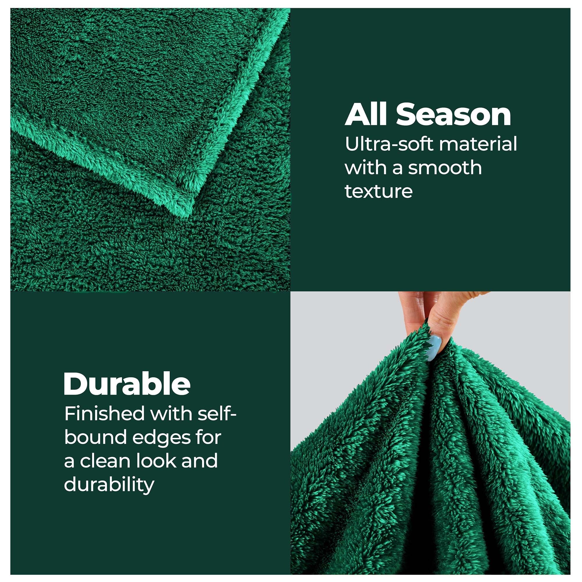 Superior Classic Solid Fleece Blanket Plush Medium Weight-image