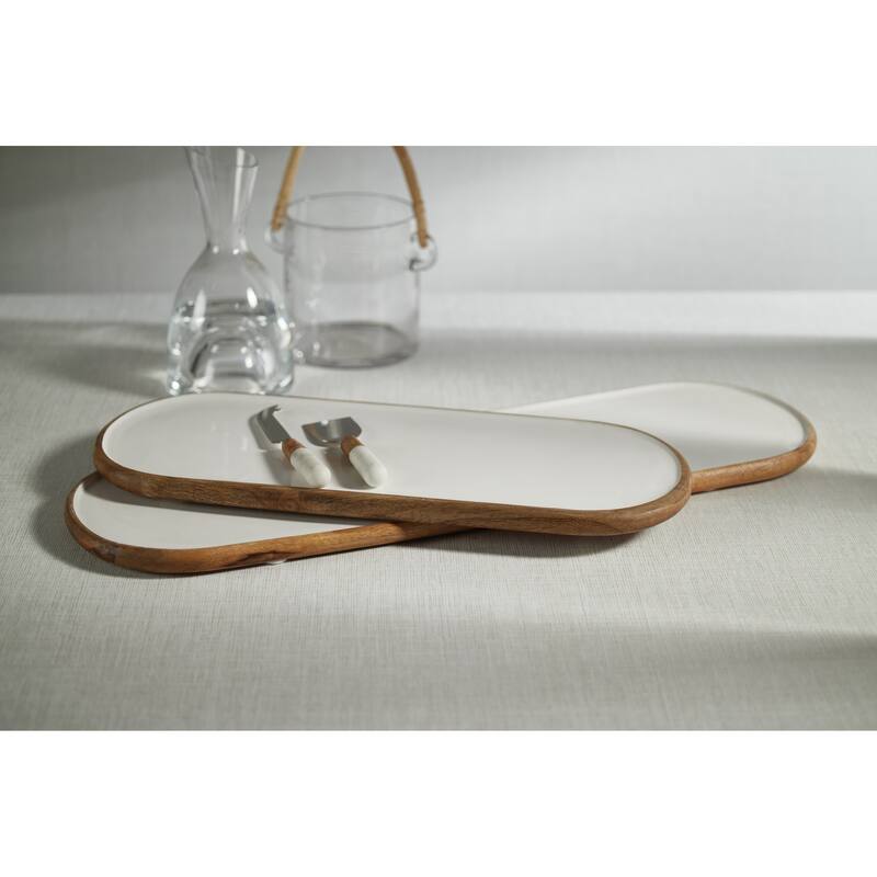 Petrolina Mango Wood Oval Serving Tray / Platter Bed Bath & Beyond