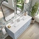 preview thumbnail 20 of 57, Breckenridge 60" Double Vanity, Serenity Blue - 60D White Zeus - Single