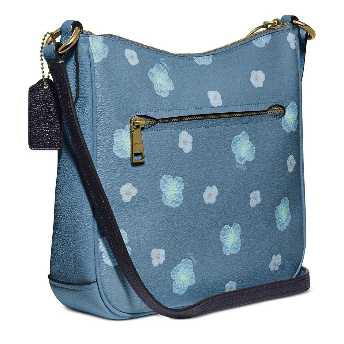 Coach chaise pansy print leather crossbody sale