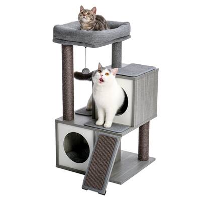 Cat Tree Luxury 34" Cat Tower with Double Condos
