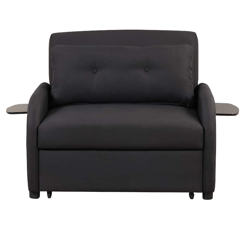 3 in 1 Pull Out Sleeper Sofa, Sofa Bed with Adjustable Backrest, Daybed with USB Charging Port and Wing Table
