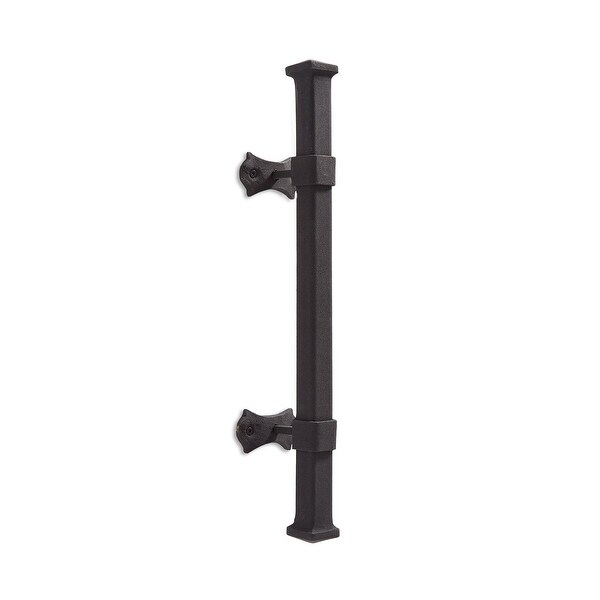 Shop Signature Hardware 910827 17 Inch Tall Sliding Barn Door Handle Pull - Black Powder Coat ...