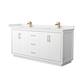 Option White / White Quartz Top / Satin Bronze Hardware