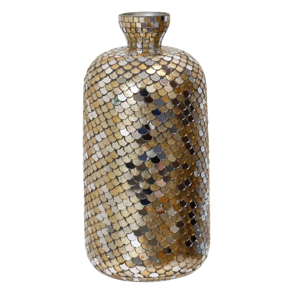 StyleCraft Glass Vase - Brown Mosaic
