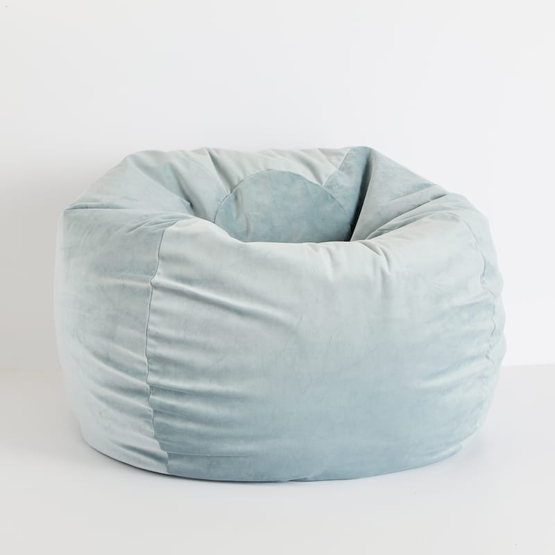 Sorra Home Solid Velvet Indoor Bean Bag
