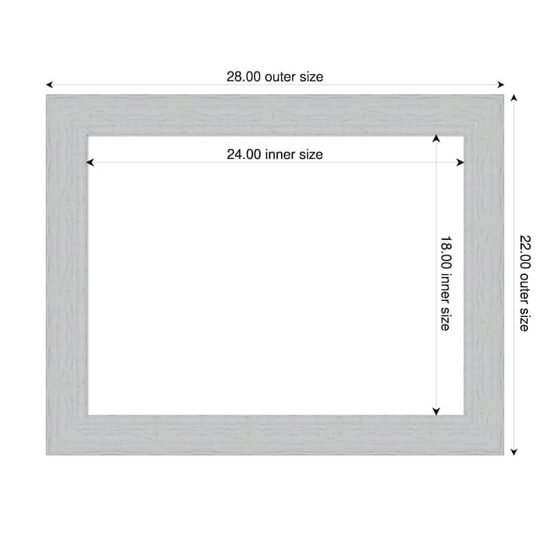 Amanti Art Shiplap Navy Framed Dry Erase Magnetic Board - 28 x 22 in - Shiplap White