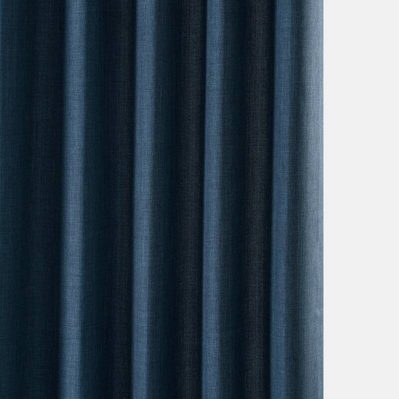 Exclusive Fabrics Italian Faux Linen Room Darkening Curtains (1 Panel) - Sophisticated Drapery for Versatile Décor