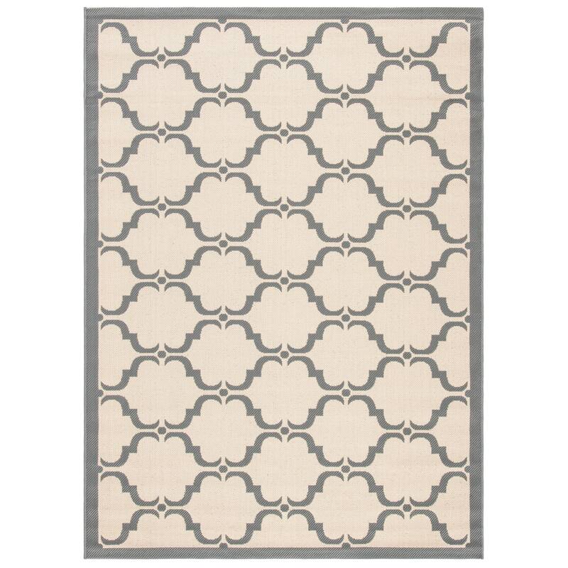 SAFAVIEH Courtyard Charleen Indoor/ Outdoor Waterproof Patio Backyard Rug - 8' x 11' - Beige/Anthracite