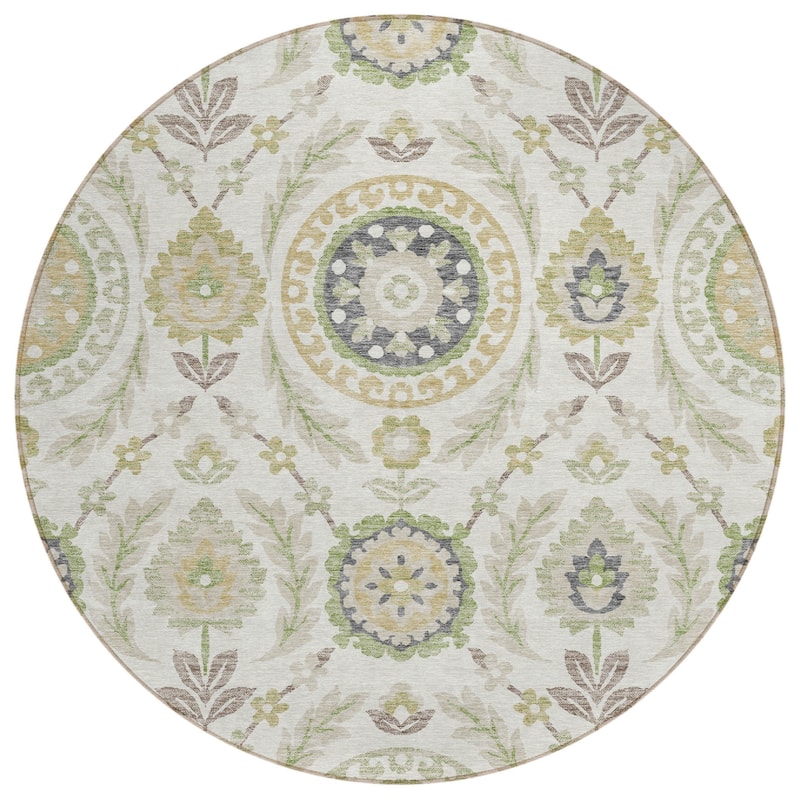 HomeRoots Floral Transitional Rectangle Outdoor Rug