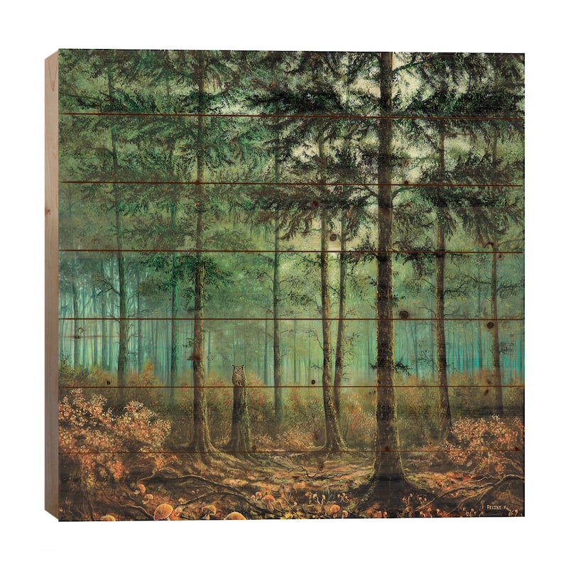 Feels Like Home Print On Wood by ColorByFeliks - Multi-Color - 26x26x1.5