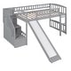 preview thumbnail 4 of 13, Modern Twin Size Loft Bed With Two Storage Drawers With Convertible Ladder and Slide For Bedroom,Dorm,Kids