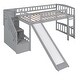preview thumbnail 19 of 28, Twin Size Loft Bed With Two Storage Drawers,Ladder and Slide for Home