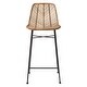 preview thumbnail 13 of 16, Rattan Bar Stool with Metal Frame