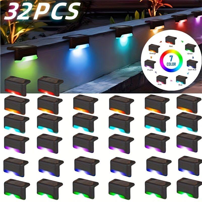 RGB light-32PCS Led Solar Deck Light