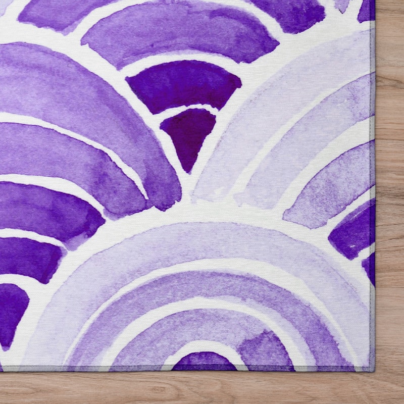 Indoor/ Outdoor Surfside Wave Washable Rug New