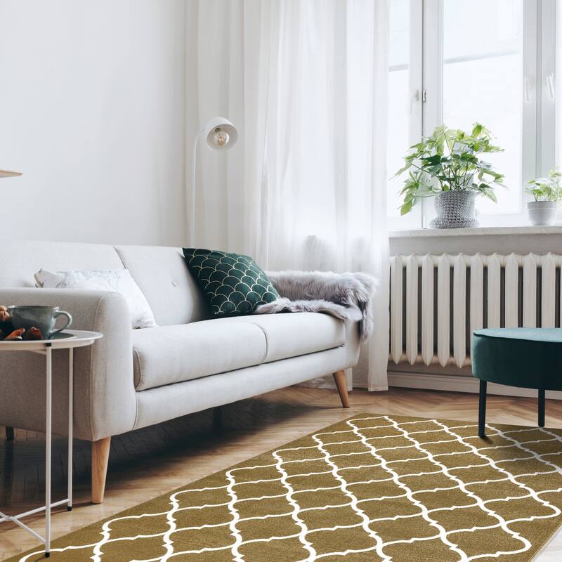 SUSSEXHOME Trellis Desing Area Rug