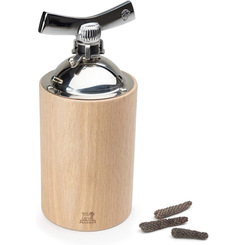 Peugeot Isen Long Pepper and Large Peppercorn Mill, 6.25 inch, Natural - 3.15 x 3.15 x 7.05 inches