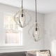 preview thumbnail 5 of 8, Farmhouse Rustic Wood 1-Light Lantern Chandelier Coastal Shabby Chic Style - D16"xH17.5"