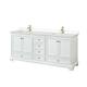 Option White / Carrara Cultured Marble Top / Brushed Gold
