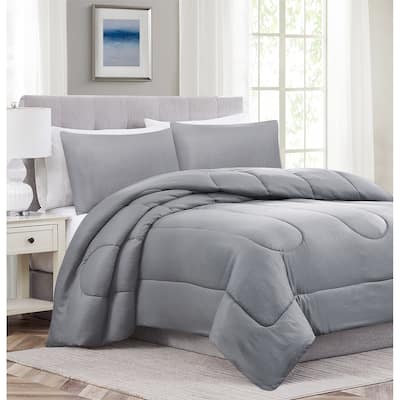 Encino Embossed Comforter Set Charcoal