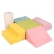 preview thumbnail 10 of 21, 6-Piece Soft Climbing Blocks for Babies, High-Density Foam, Carrying Handles for Easy Storage - 20" x 16" x 10" (L x W x H) Macaron Multicolor