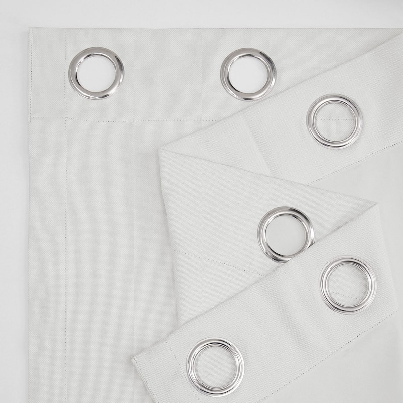 Exclusive Fabrics Solid Performance Linen Grommet Thermal Blackout Curtains for Bedroom & Living Room Curtains Single Panel