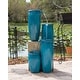 preview thumbnail 1 of 8, Mezzo Blue Glaze Finish Indoor/Outdoor Floor Fountain